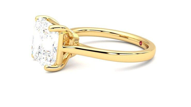 Taylor & Hart Hope Asscher Engagement Ring 360 degree image 22