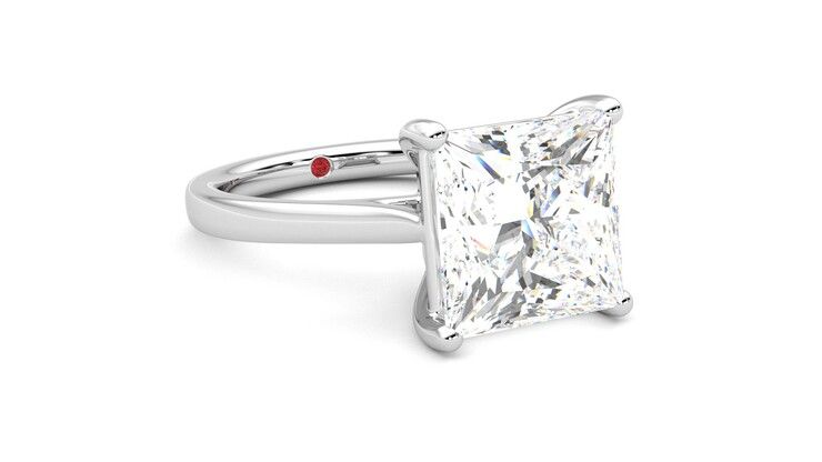 Taylor & Hart Hope Princess Engagement Ring 360 degree image 5