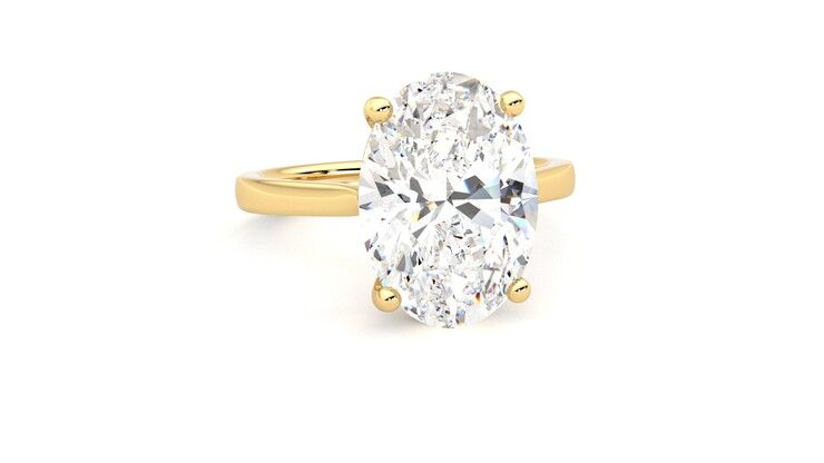 Taylor & Hart Hope Oval Engagement Ring 360 degree image 3