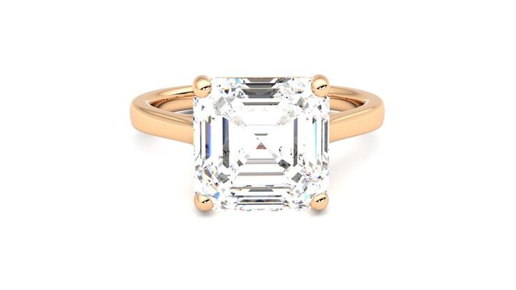 Taylor & Hart Hope Asscher Engagement Ring 360 degree image 1