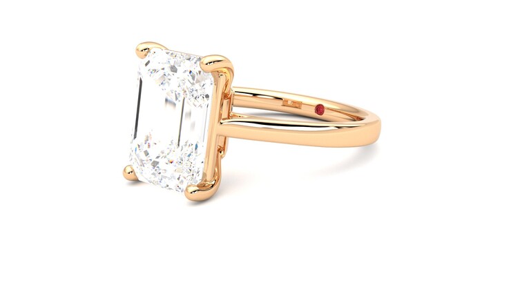Taylor & Hart Hope Emerald Engagement Ring 360 degree image 24