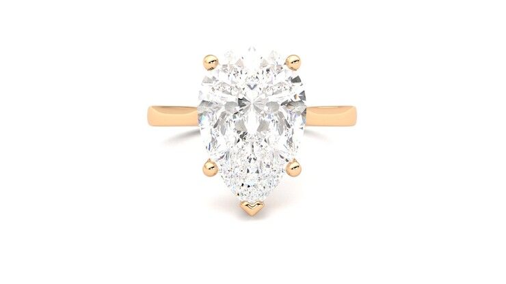 Taylor & Hart Hope Pear Engagement Ring 360 degree image 0