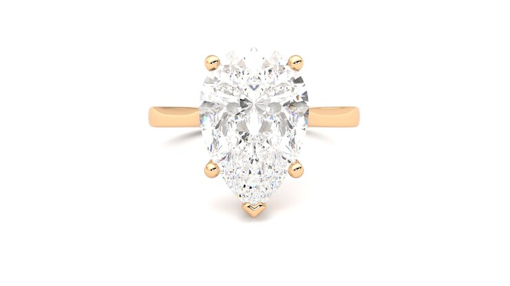 Taylor & Hart Hope Pear Engagement Ring 360 degree image 0