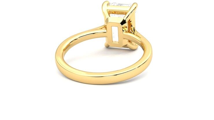 Taylor & Hart Hope Emerald Engagement Ring 360 degree image 14