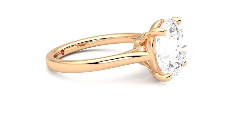Taylor & Hart Hope Round Engagement Ring 360 degree image 8