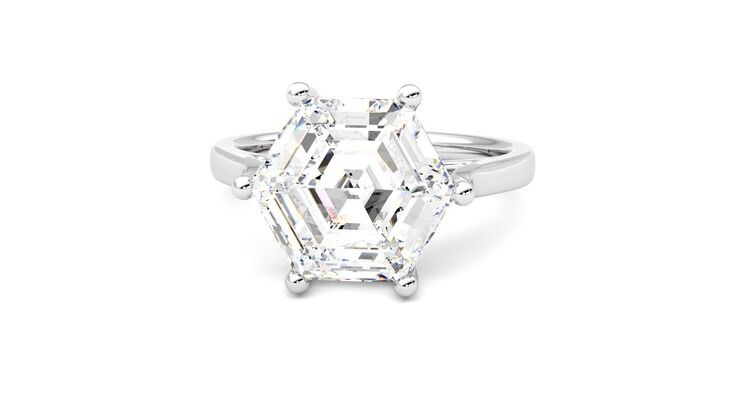 Taylor & Hart Hope Hexagonal Engagement Ring 360 degree image 28
