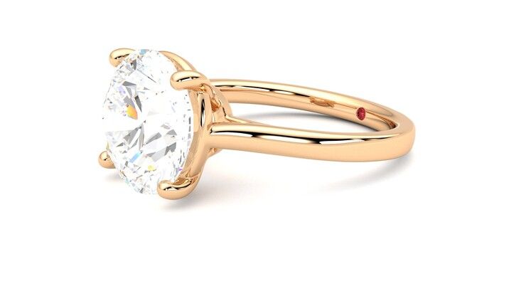 Taylor & Hart Hope Round Engagement Ring 360 degree image 23