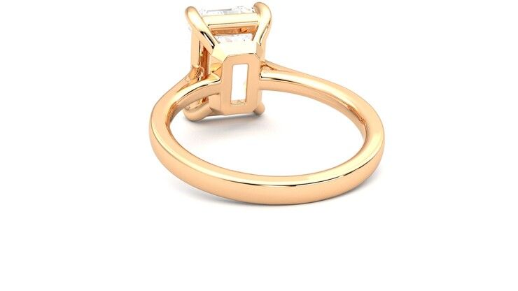 Taylor & Hart Hope Emerald Engagement Ring 360 degree image 16