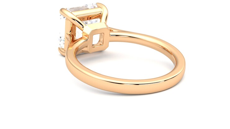 Taylor & Hart Hope Asscher Engagement Ring 360 degree image 17
