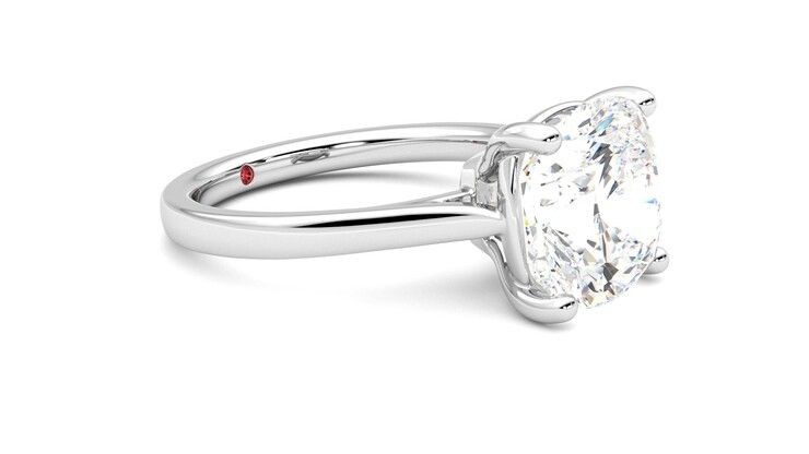 Taylor & Hart Hope Cushion Engagement Ring 360 degree image 7