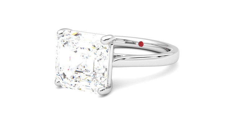Taylor & Hart Hope Asscher Engagement Ring 360 degree image 25