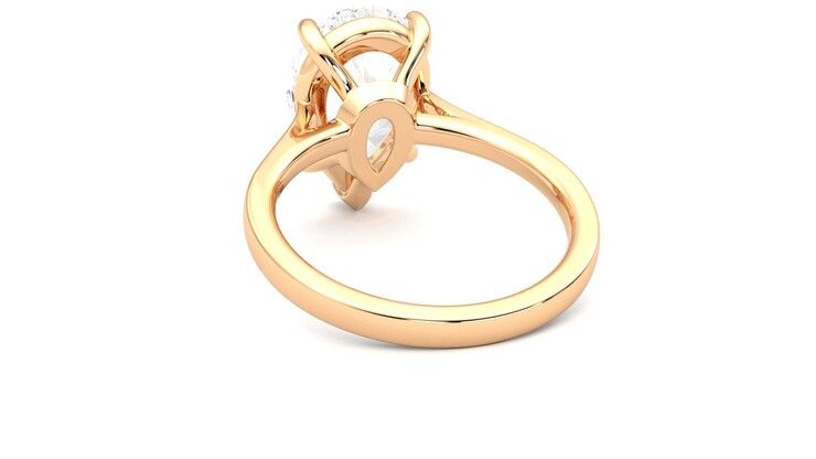 Taylor & Hart Hope Pear Engagement Ring 360 degree image 16