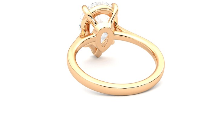 Taylor & Hart Hope Pear Engagement Ring 360 degree image 16