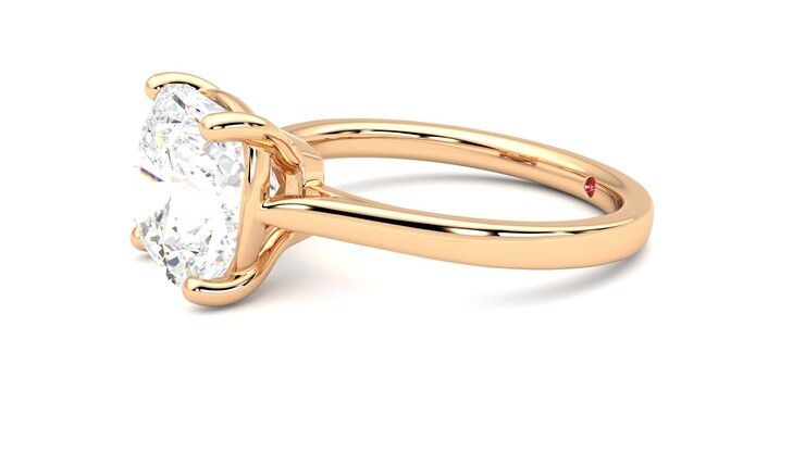 Taylor & Hart Hope Cushion Engagement Ring 360 degree image 22