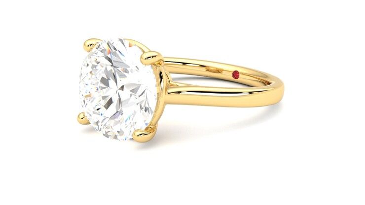 Taylor & Hart Hope Round Engagement Ring 360 degree image 24