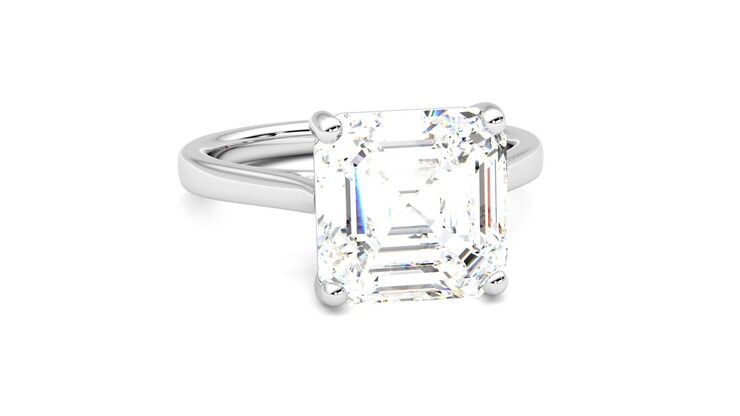 Taylor & Hart Hope Asscher Engagement Ring 360 degree image 3