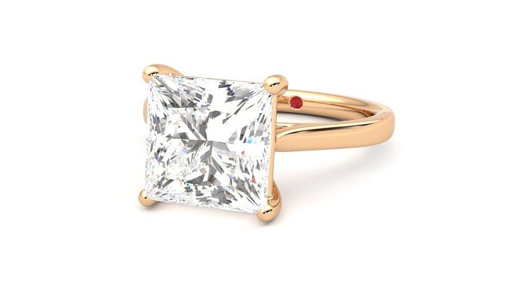 Taylor & Hart Hope Princess Engagement Ring 360 degree image 26