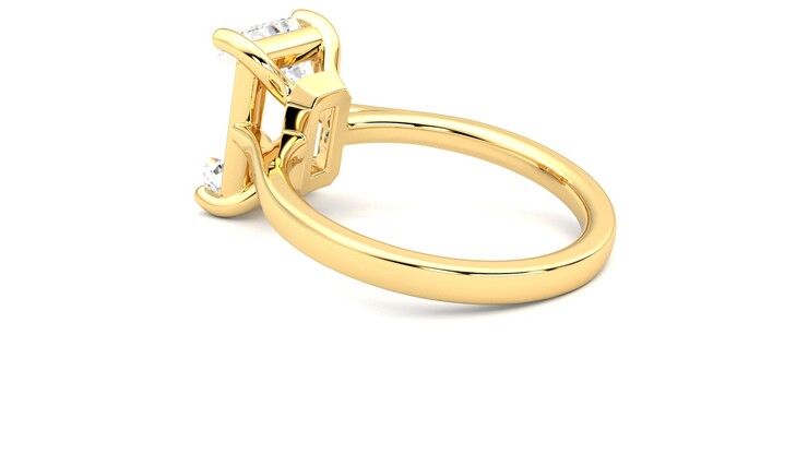 Taylor & Hart Hope Emerald Engagement Ring 360 degree image 18