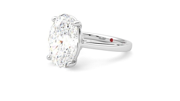 Taylor & Hart Hope Oval Engagement Ring 360 degree image 24