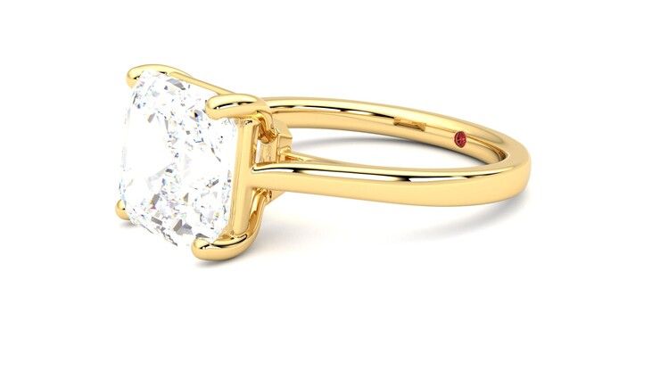 Taylor & Hart Hope Asscher Engagement Ring 360 degree image 23