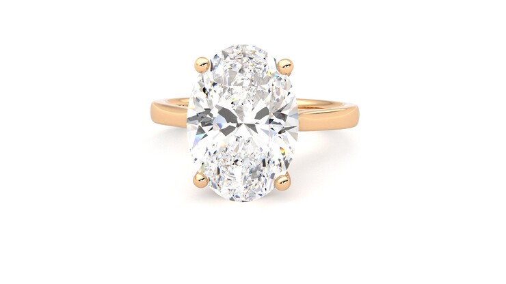 Taylor & Hart Hope Oval Engagement Ring 360 degree image 28