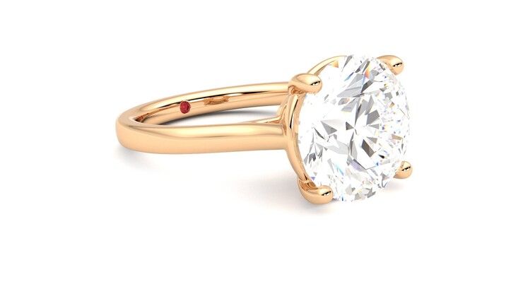 Taylor & Hart Hope Round Engagement Ring 360 degree image 6