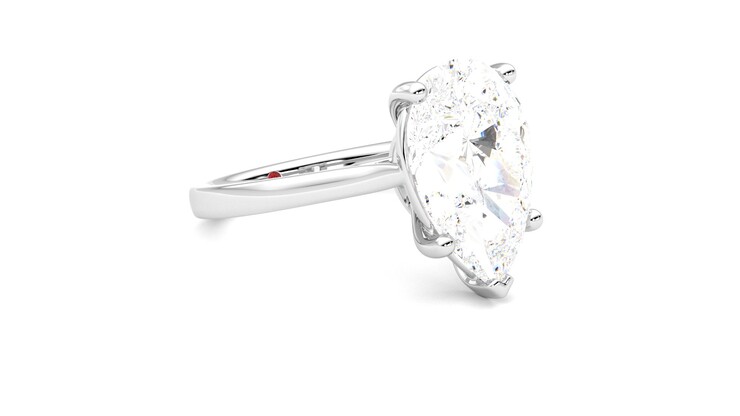 Taylor & Hart Hope Pear Engagement Ring 360 degree image 6