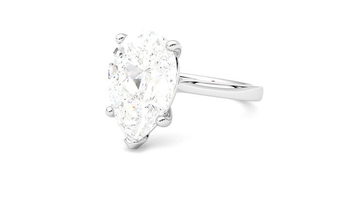 Taylor & Hart Hope Pear Engagement Ring 360 degree image 25