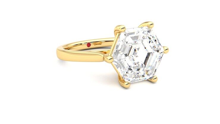 Taylor & Hart Hope Hexagonal Engagement Ring 360 degree image 5