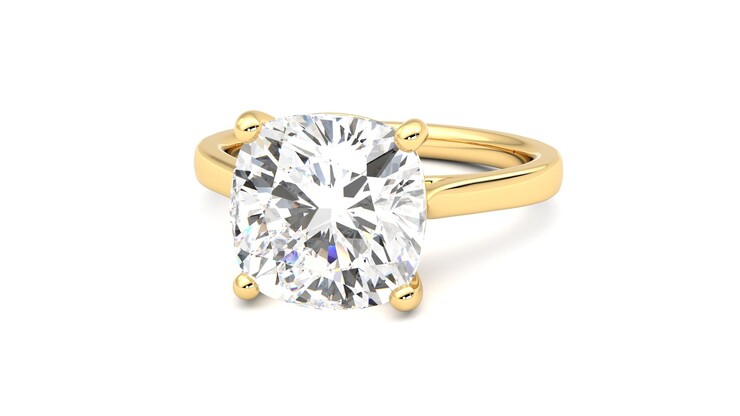 Taylor & Hart Hope Cushion Engagement Ring 360 degree image 27
