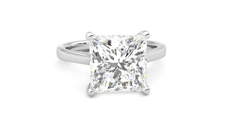Taylor & Hart Hope Princess Engagement Ring 360 degree image 2