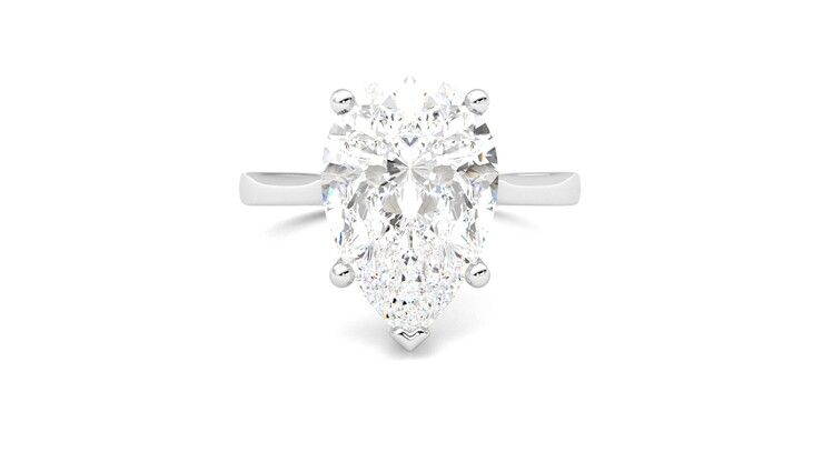 Taylor & Hart Hope Pear Engagement Ring 360 degree image 0