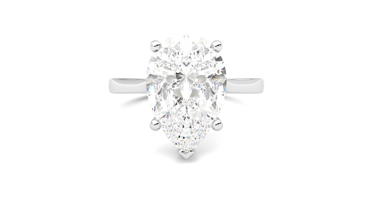 Taylor & Hart Hope Pear Engagement Ring 360 degree image 0
