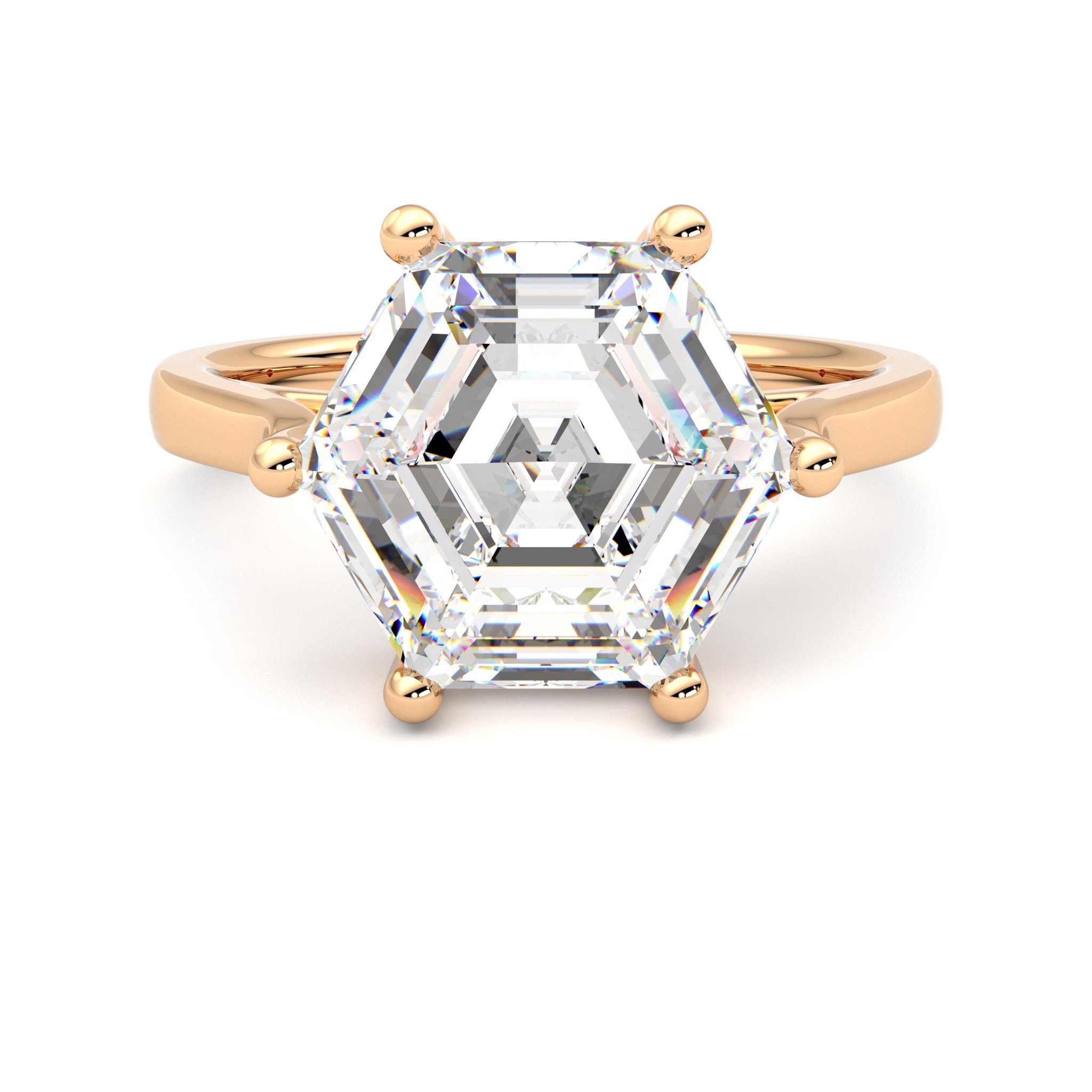 Taylor & Hart Hope Hexagonal Engagement Ring 0