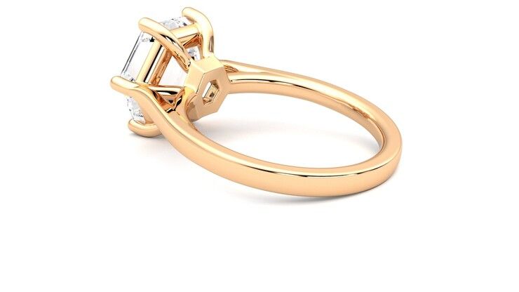 Taylor & Hart Hope Hexagonal Engagement Ring 360 degree image 18
