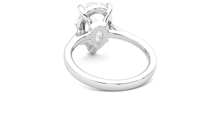 Taylor & Hart Hope Pear Engagement Ring 360 degree image 16