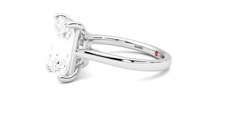 Taylor & Hart Hope Emerald Engagement Ring 360 degree image 22