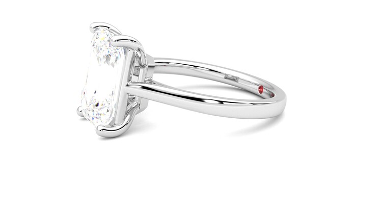Taylor & Hart Hope Emerald Engagement Ring 360 degree image 22