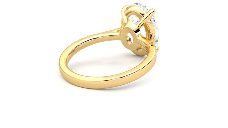 Taylor & Hart Hope Oval Engagement Ring 360 degree image 13