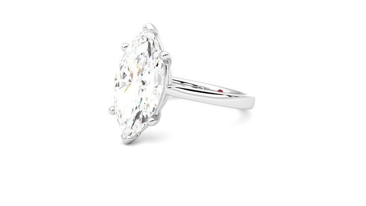 Taylor & Hart Hope Marquise Engagement Ring 360 degree image 24