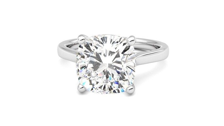 Taylor & Hart Hope Cushion Engagement Ring 360 degree image 28