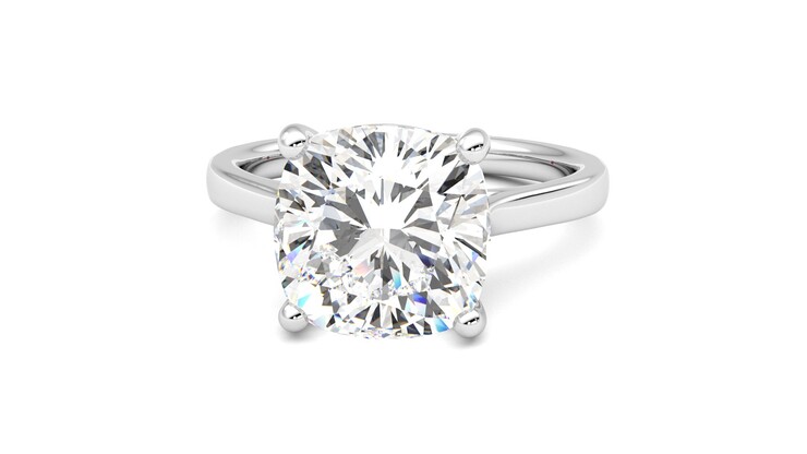 Taylor & Hart Hope Cushion Engagement Ring 360 degree image 28