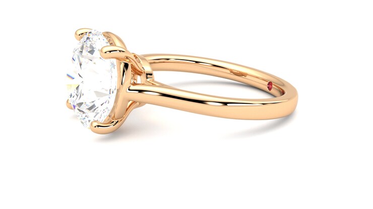 Taylor & Hart Hope Round Engagement Ring 360 degree image 22
