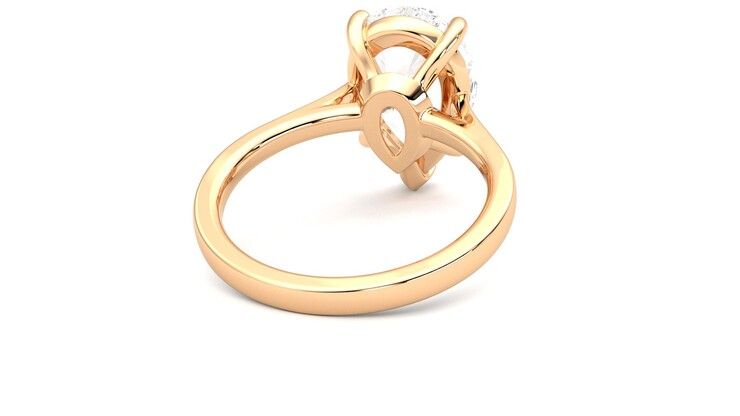 Taylor & Hart Hope Pear Engagement Ring 360 degree image 14