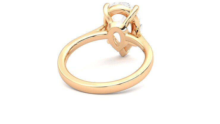 Taylor & Hart Hope Pear Engagement Ring 360 degree image 14