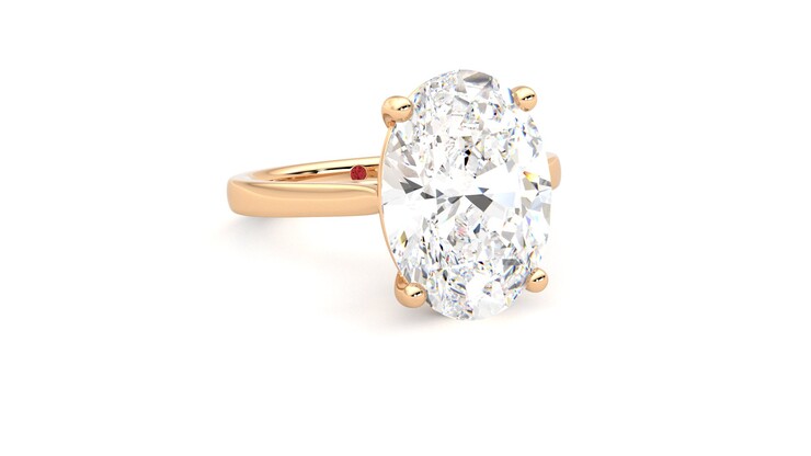Taylor & Hart Hope Oval Engagement Ring 360 degree image 4