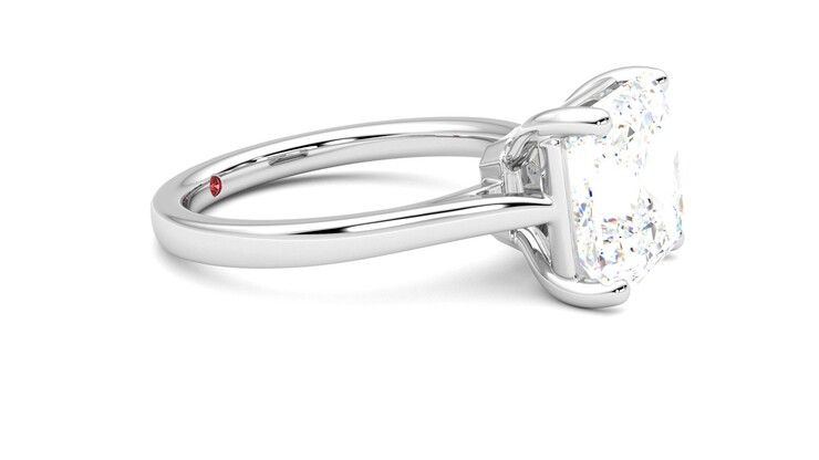 Taylor & Hart Hope Asscher Engagement Ring 360 degree image 8