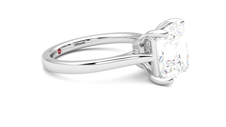 Taylor & Hart Hope Asscher Engagement Ring 360 degree image 8