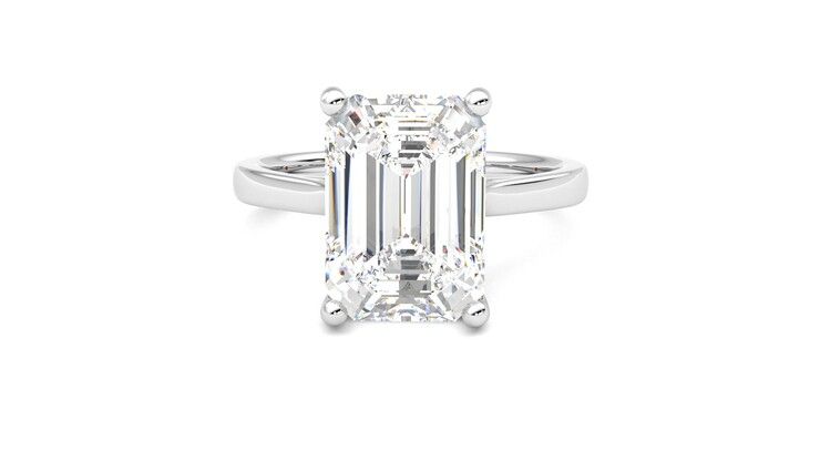 Taylor & Hart Hope Emerald Engagement Ring 360 degree image 29
