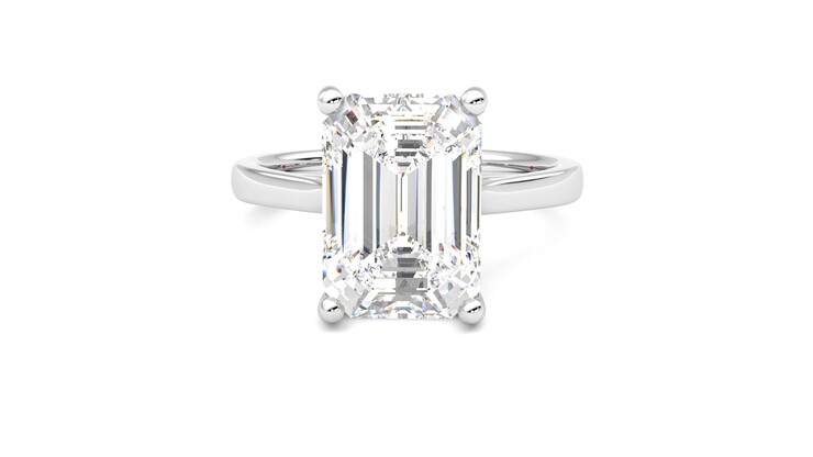 Taylor & Hart Hope Emerald Engagement Ring 360 degree image 29